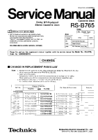 Technics - RSB-765 - Service manual 